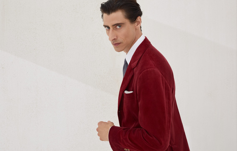 Sea Island cotton narrow wale corduroy deconstructed blazer 6