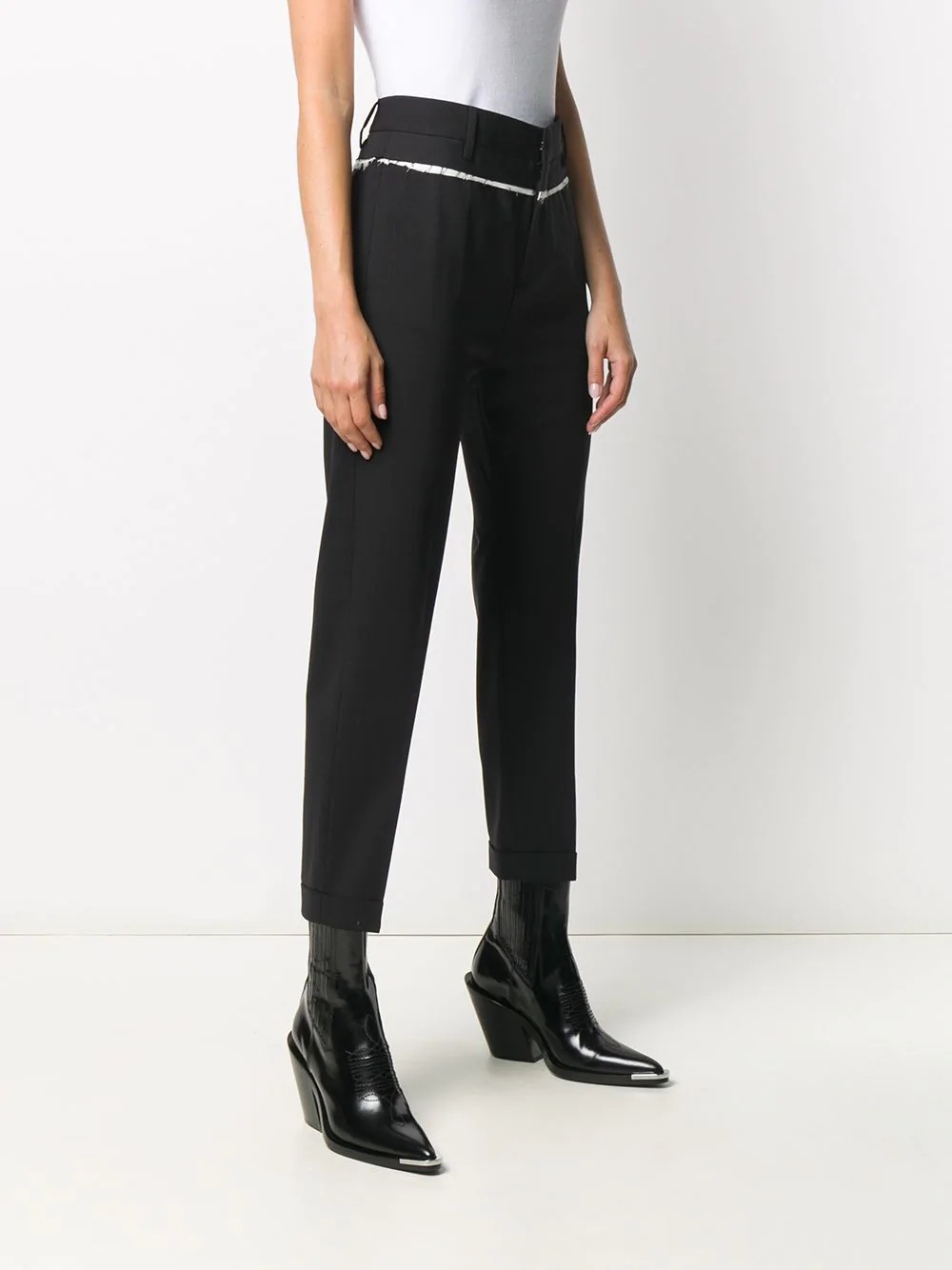 high-waisted tapered trousers - 3