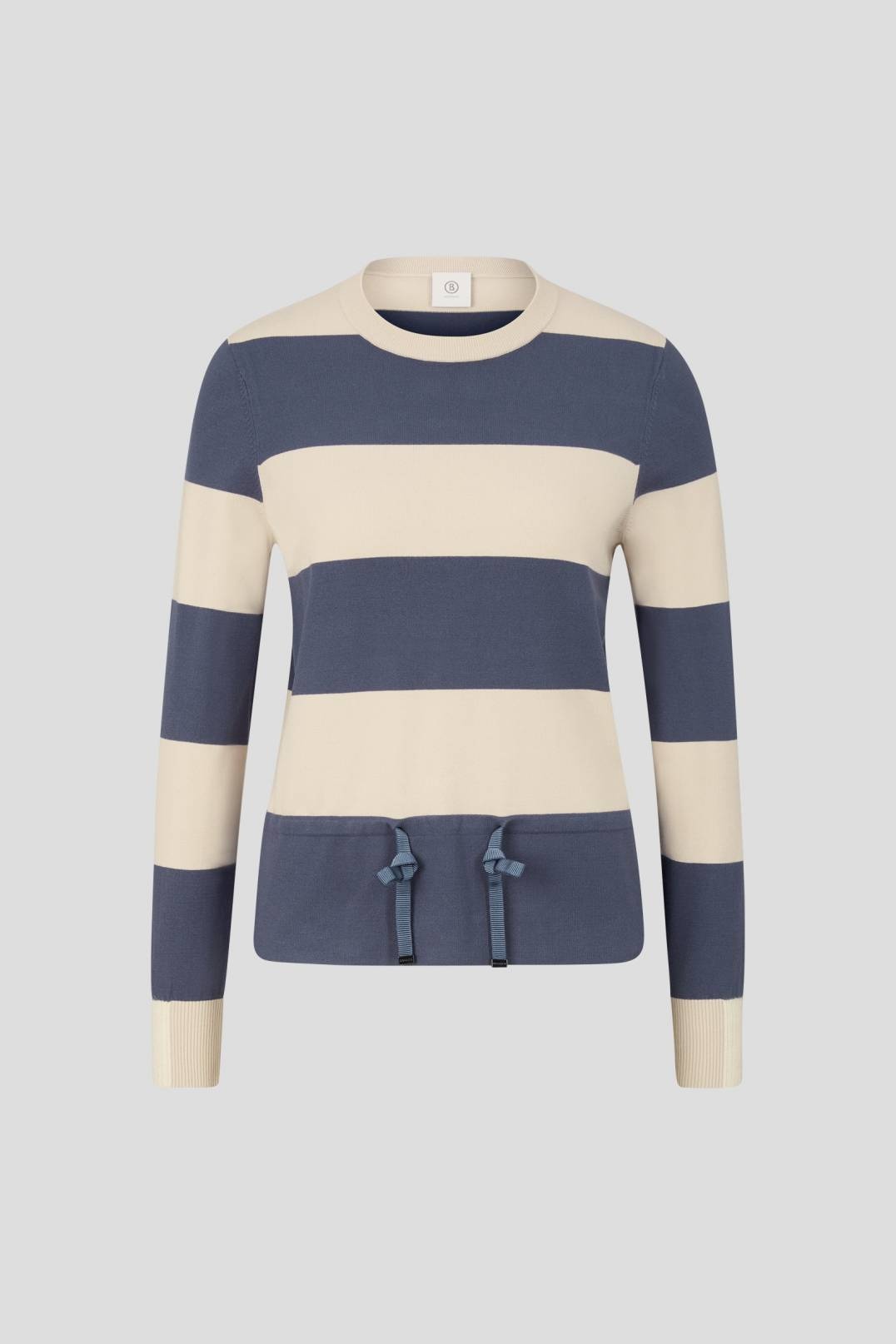 SENIA PULLOVER IN BLUE/CREAM - 1