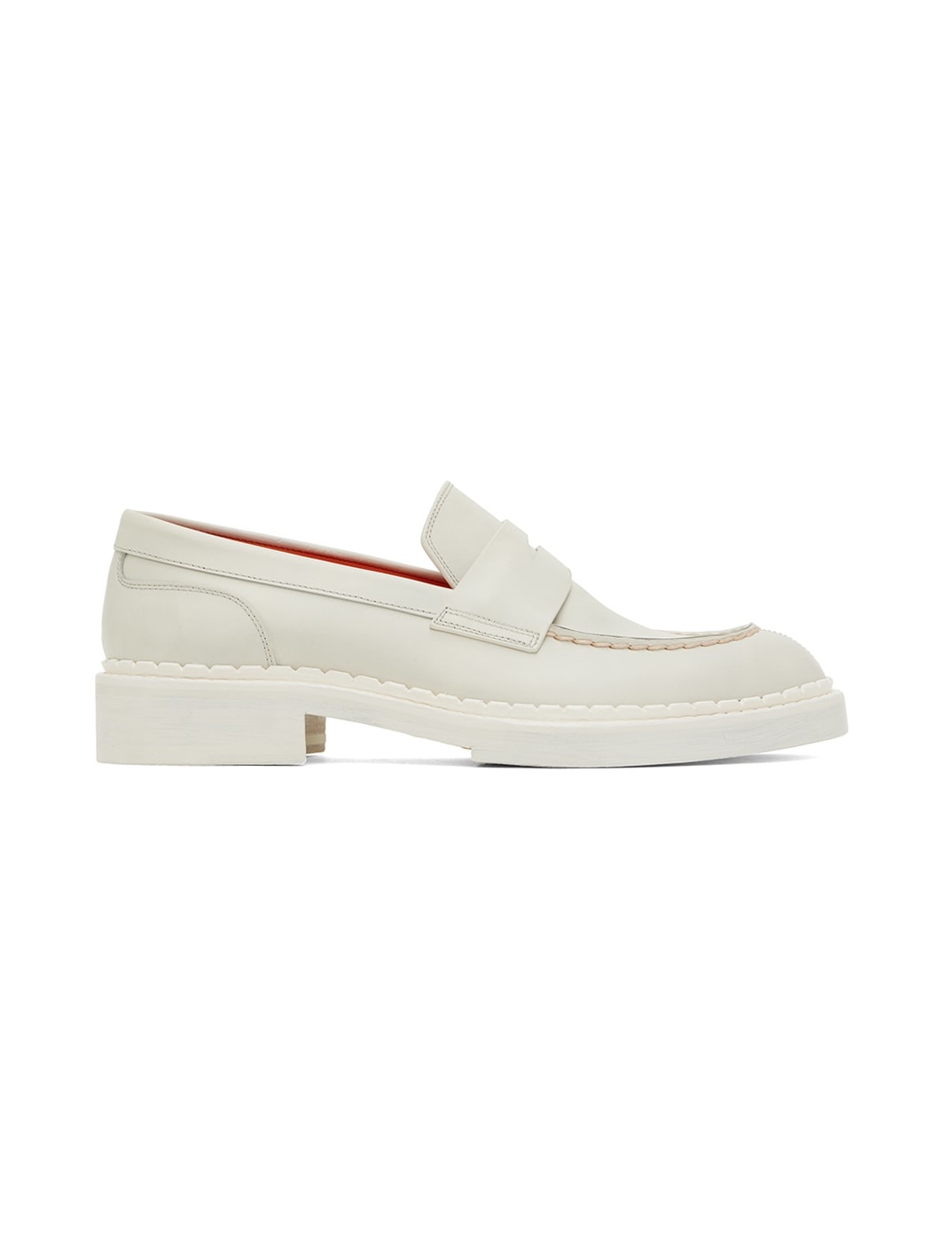 Off-White Leather Loafers - 1