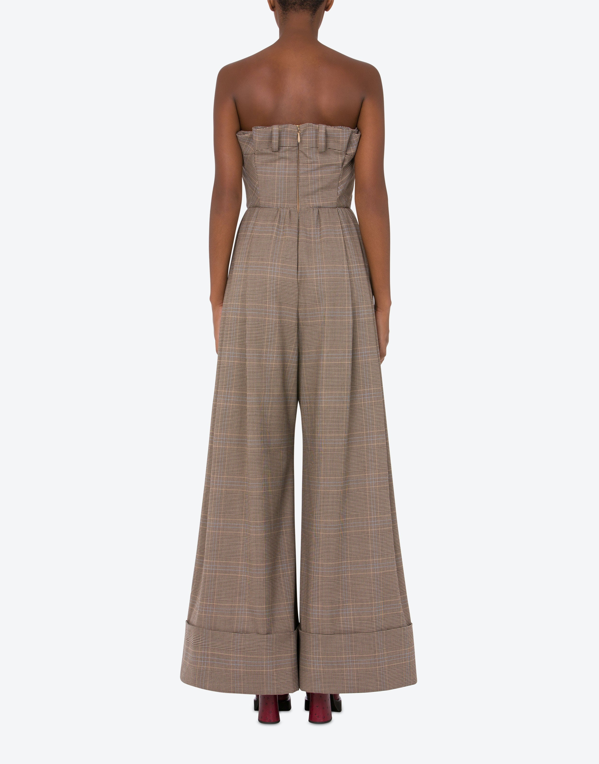 GLEN PLAID CORSET JUMPSUIT - 3