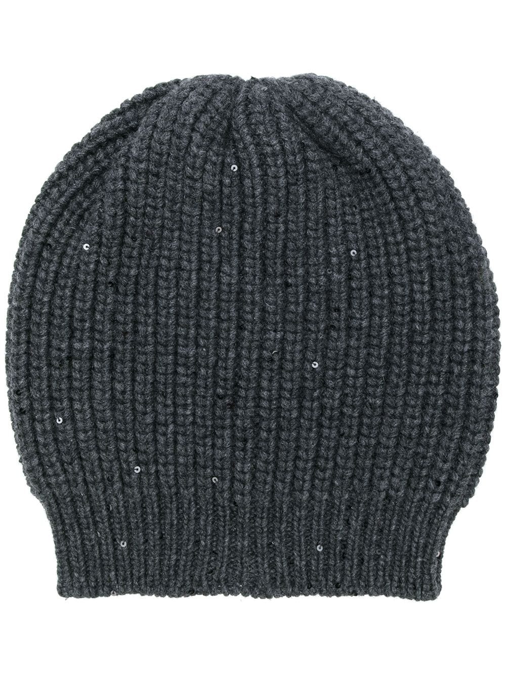 chunky knit beanie - 1