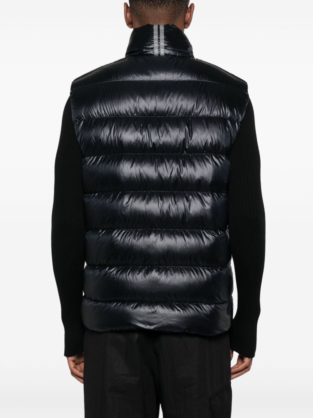 logo-appliqué quilted down gilet - 4