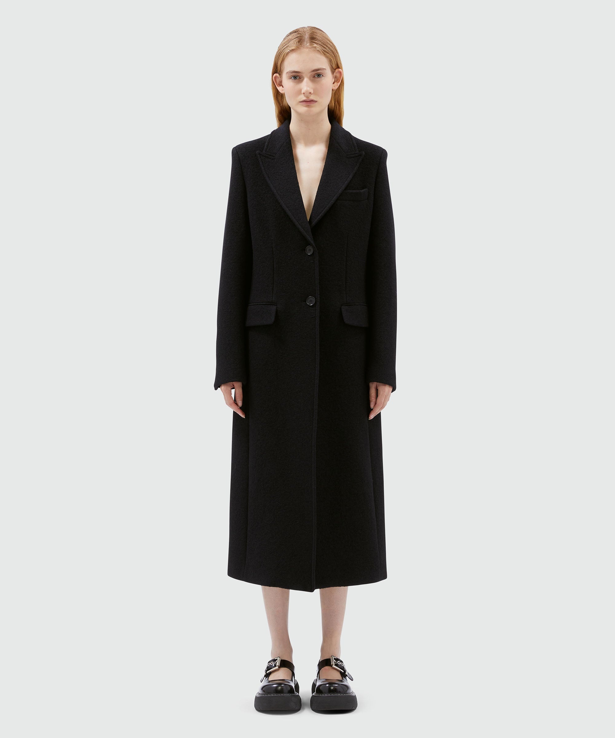 Black MSGM tailored single-breasted coat  in wool - 2