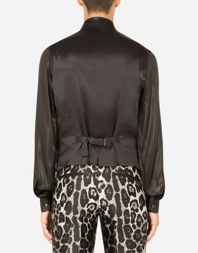Dolce & Gabbana Leopard-print jacquard vest outlook