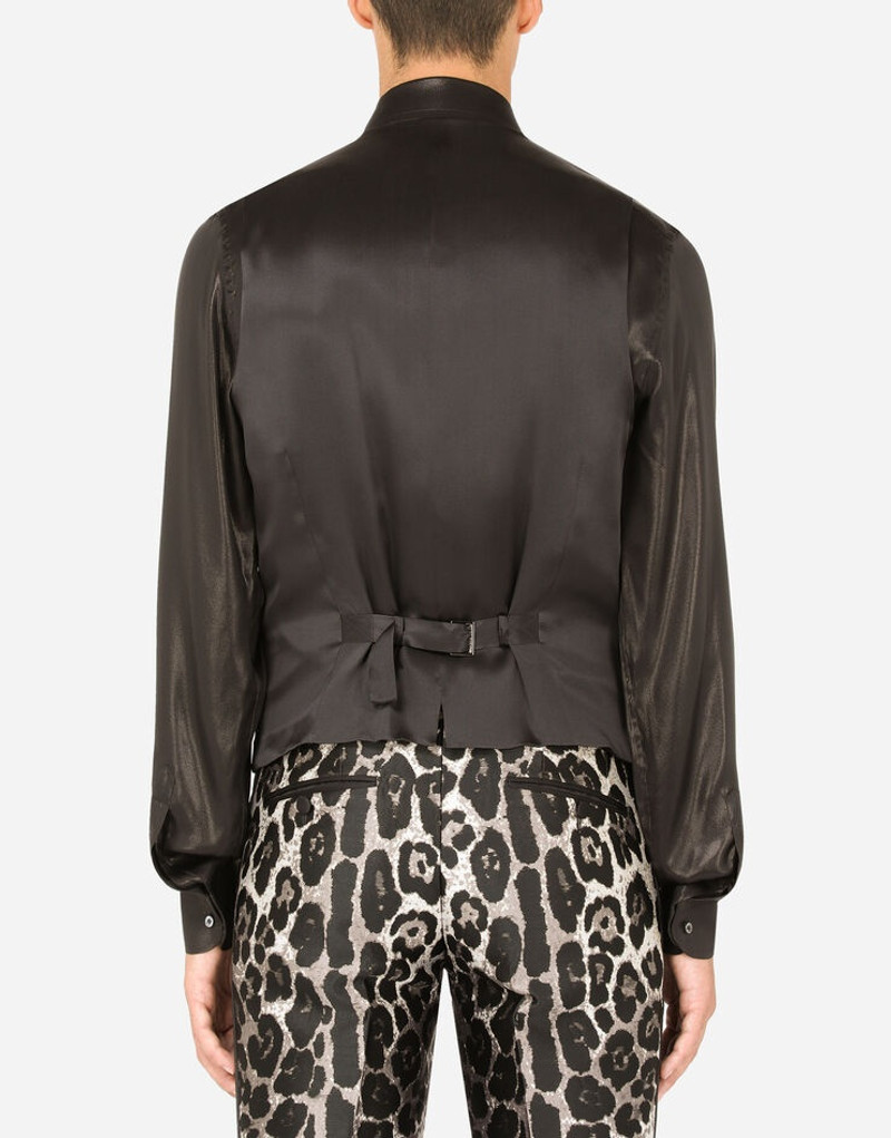 Dolce & Gabbana Leopard-print jacquard vest outlook