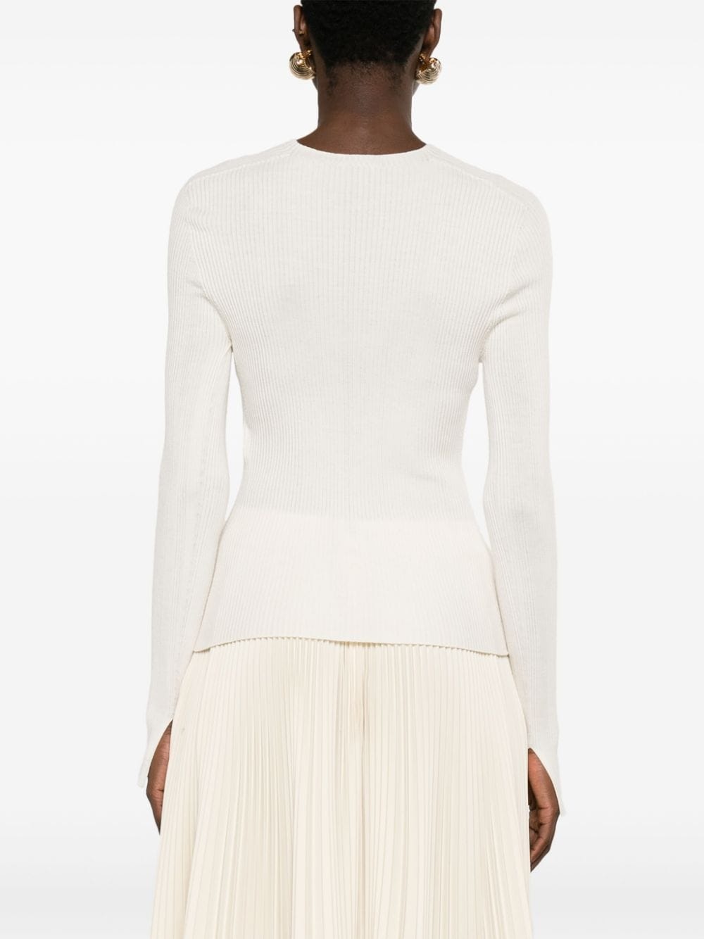 long-sleeve knitted top - 4