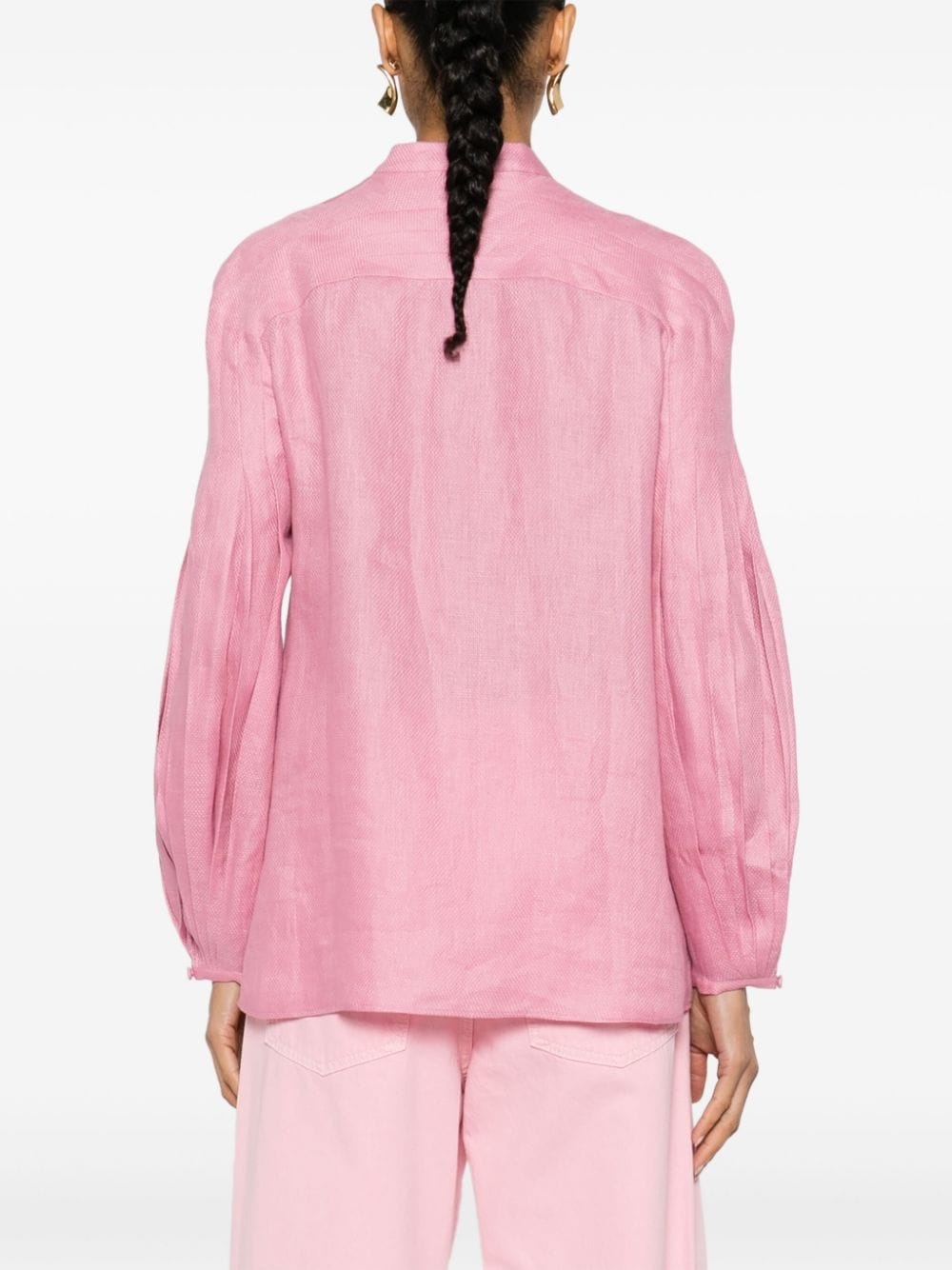 Laetitia linen pleated blouse - 4