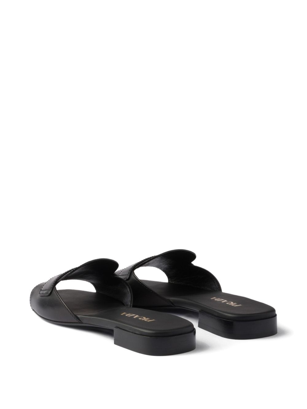 logo-stamp leather sandals - 4