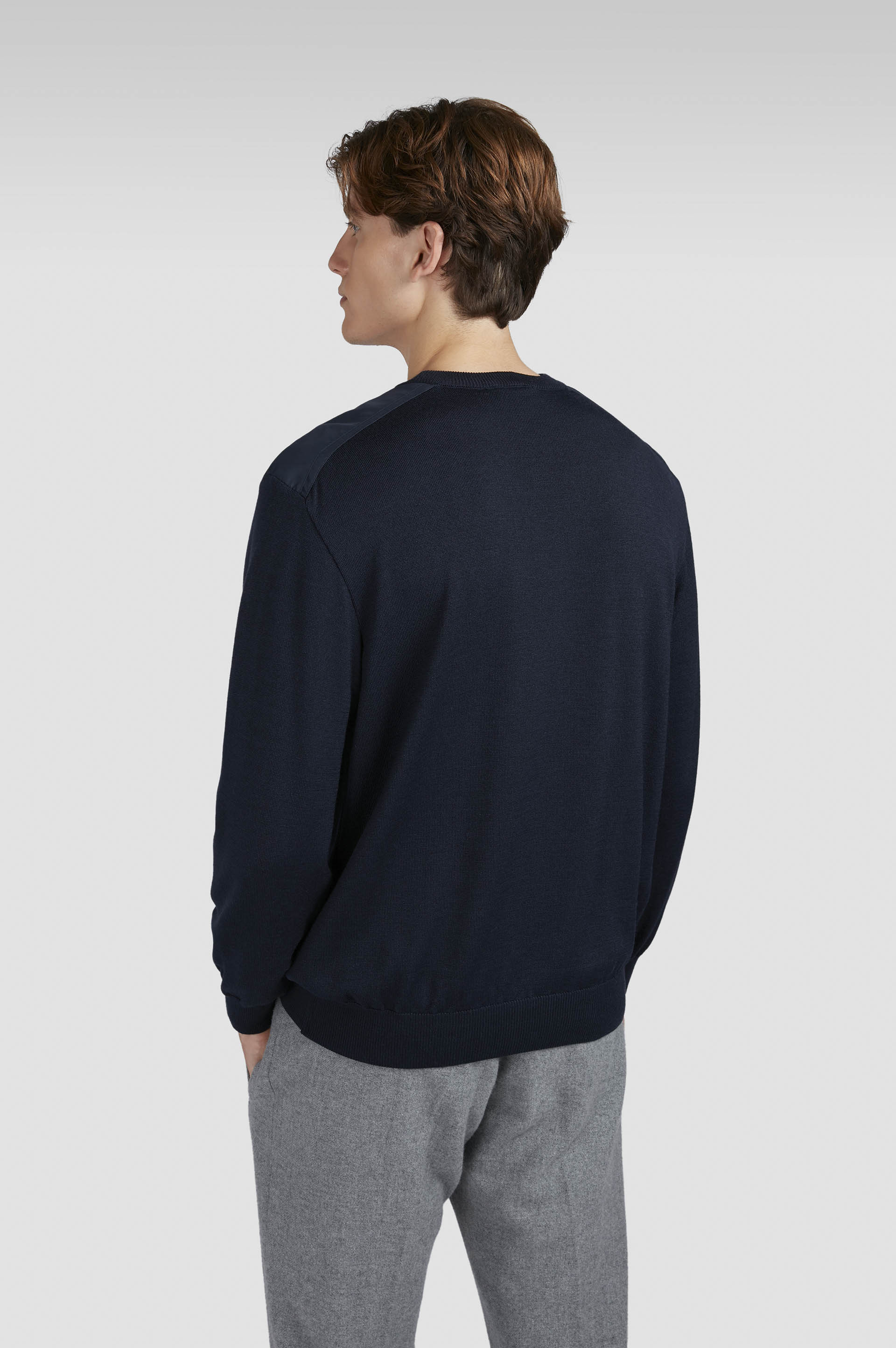 WOOL AND SILK CREWNECK SWEATER - 3