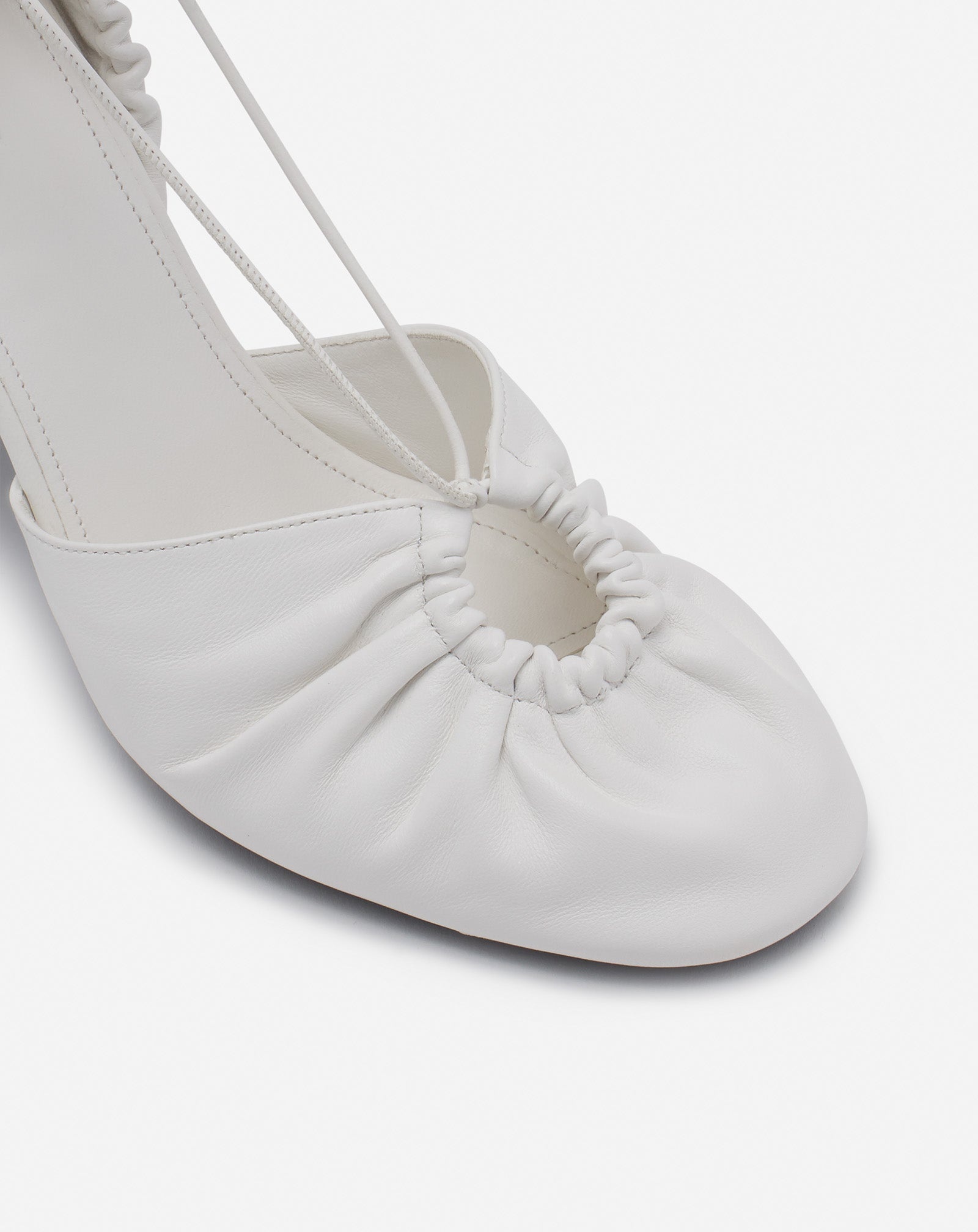MESURE LACE-UP LEATHER PUMPS - 5