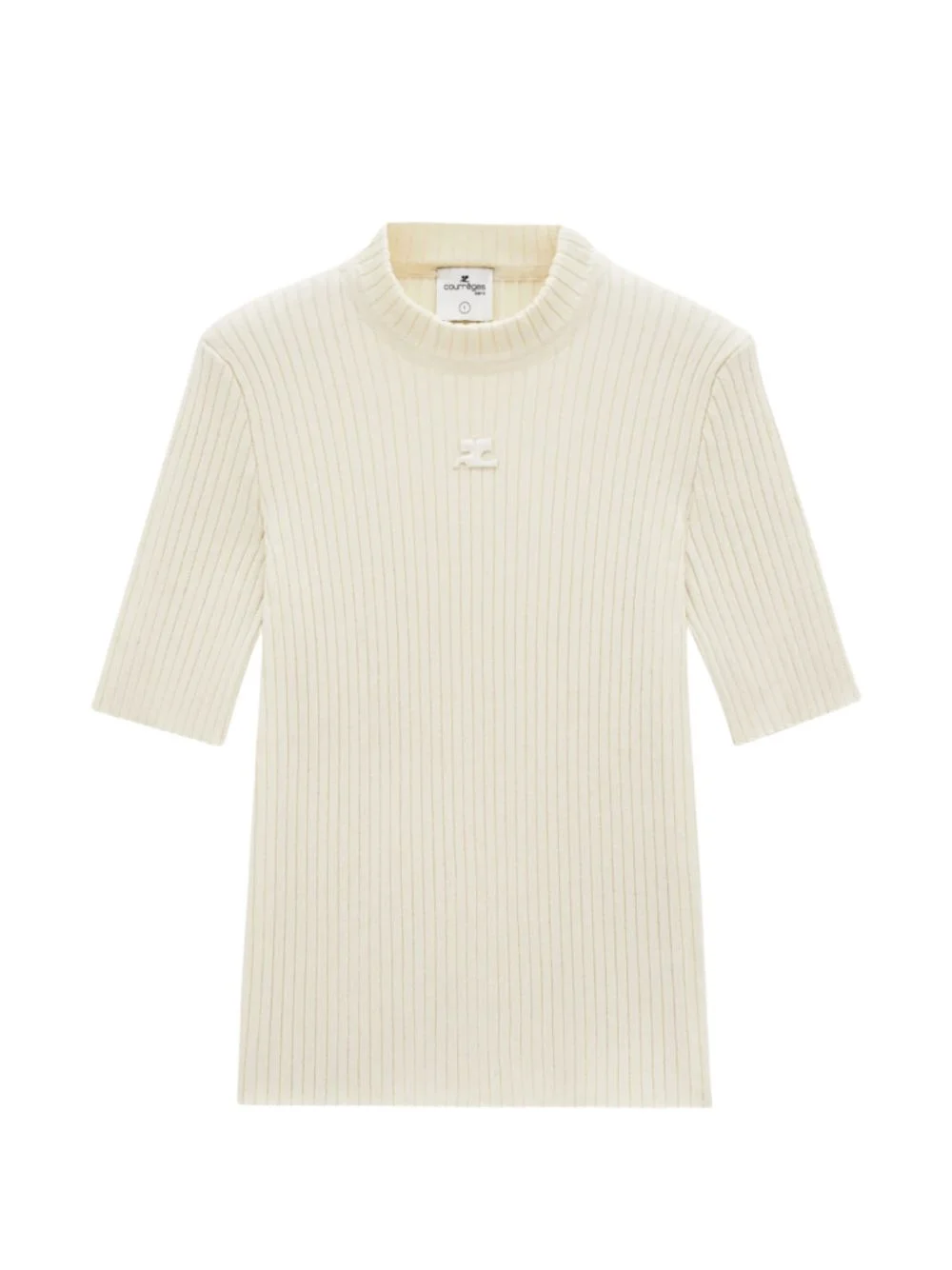 logo-patch ribbed sweater - 1