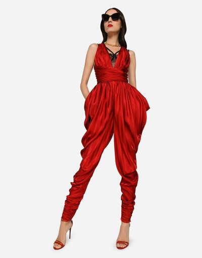 Dolce & Gabbana Envers satin jumpsuit with draping outlook
