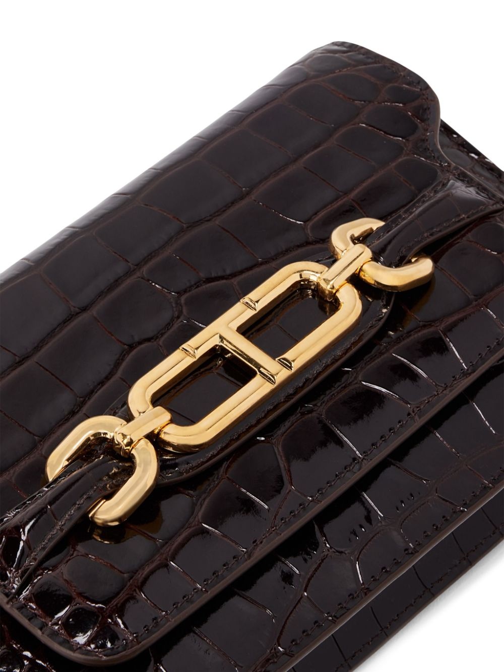 small Whitney crocodile-embossed shoulder bag - 4