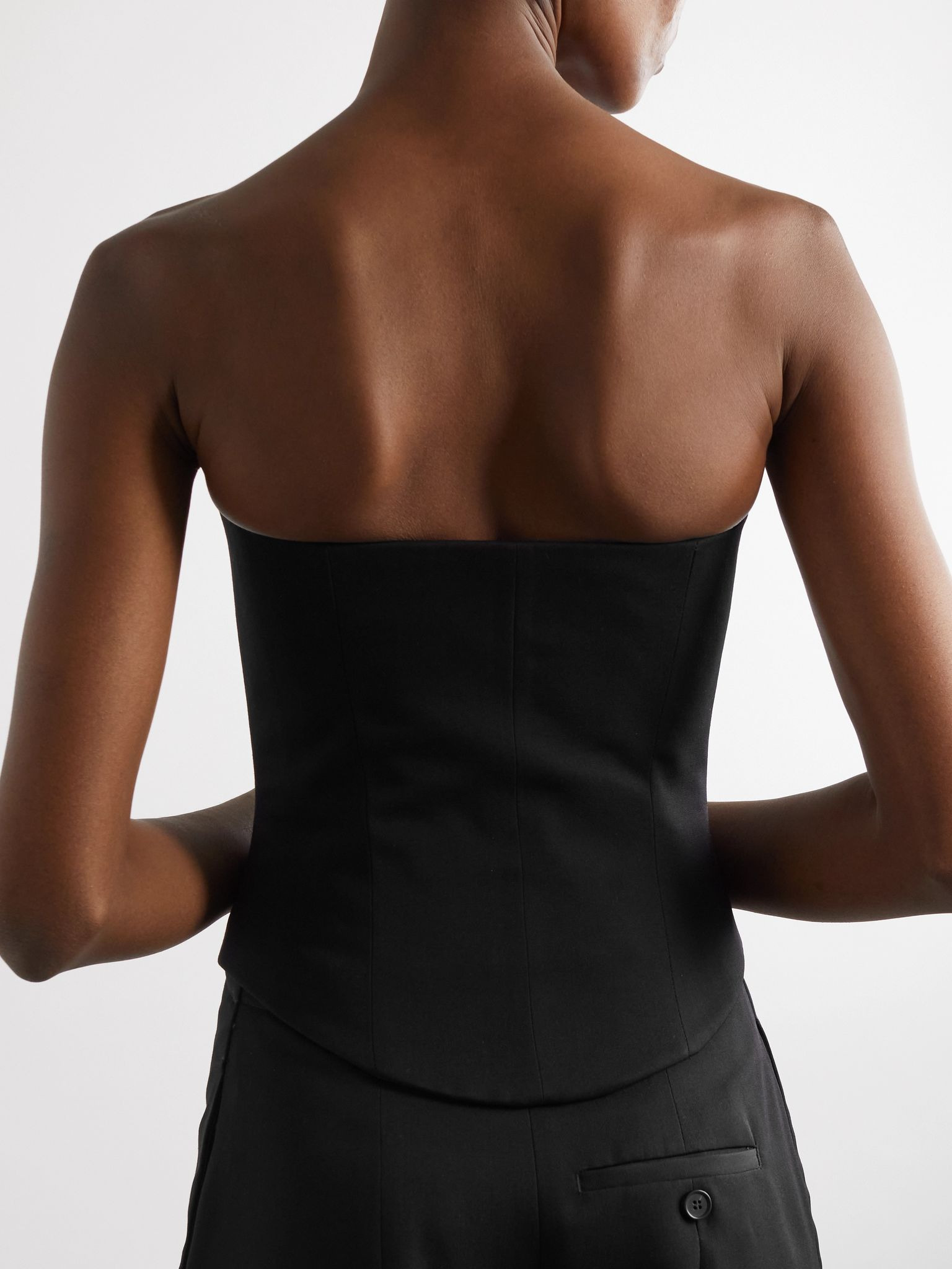 Wool bustier top Black - 3