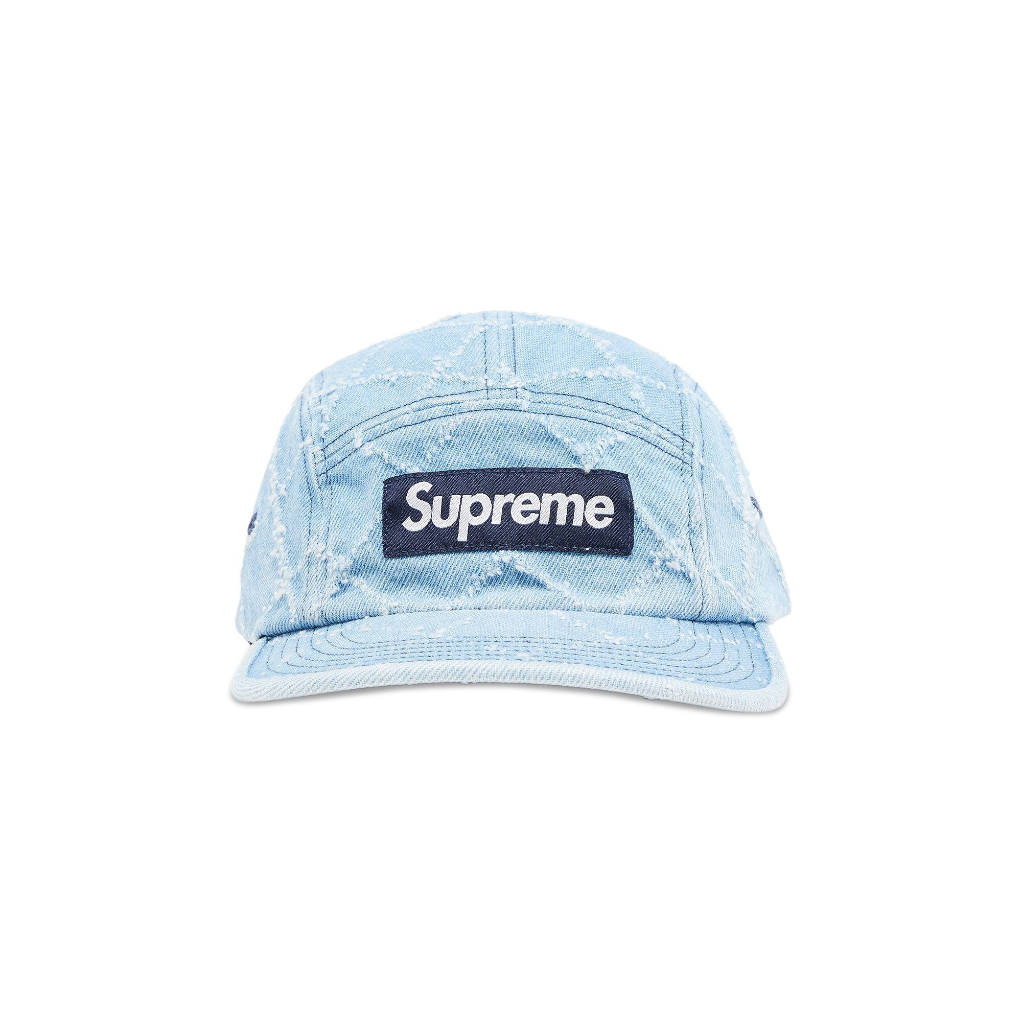 Supreme Punched Denim Camp Cap 'Washed Indigo' - 1