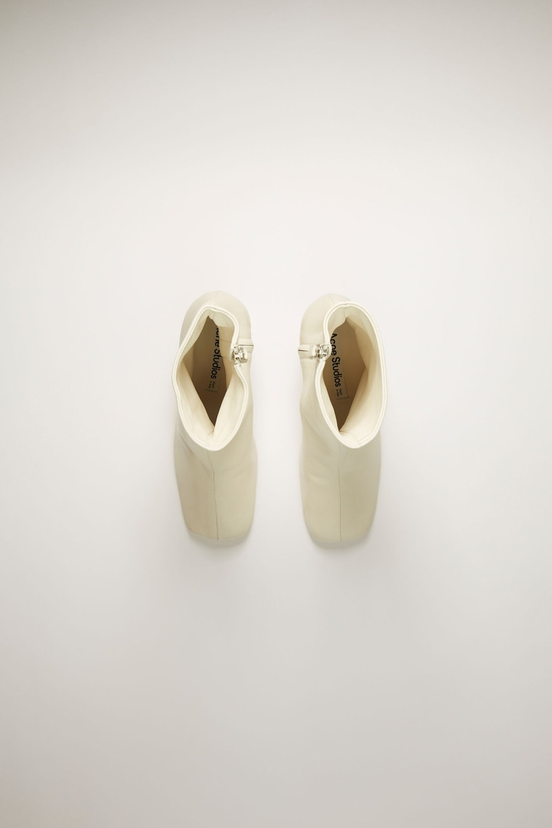 Acne Studios Leather ankle boots off white outlook