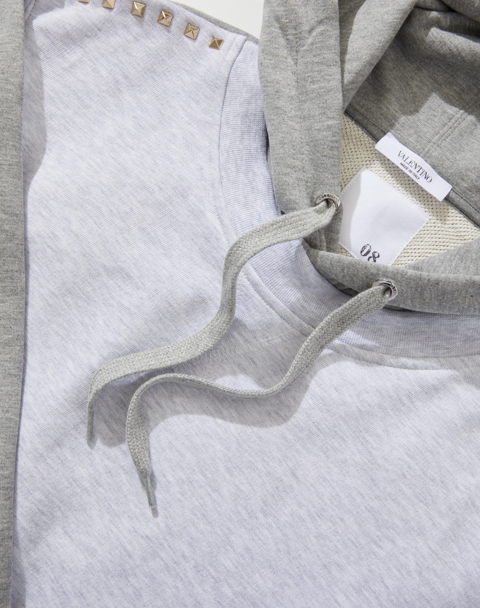 COTTON HOODED SWEATSHIRT WITH ROCKSTUD UNTITLED STUDS - 3