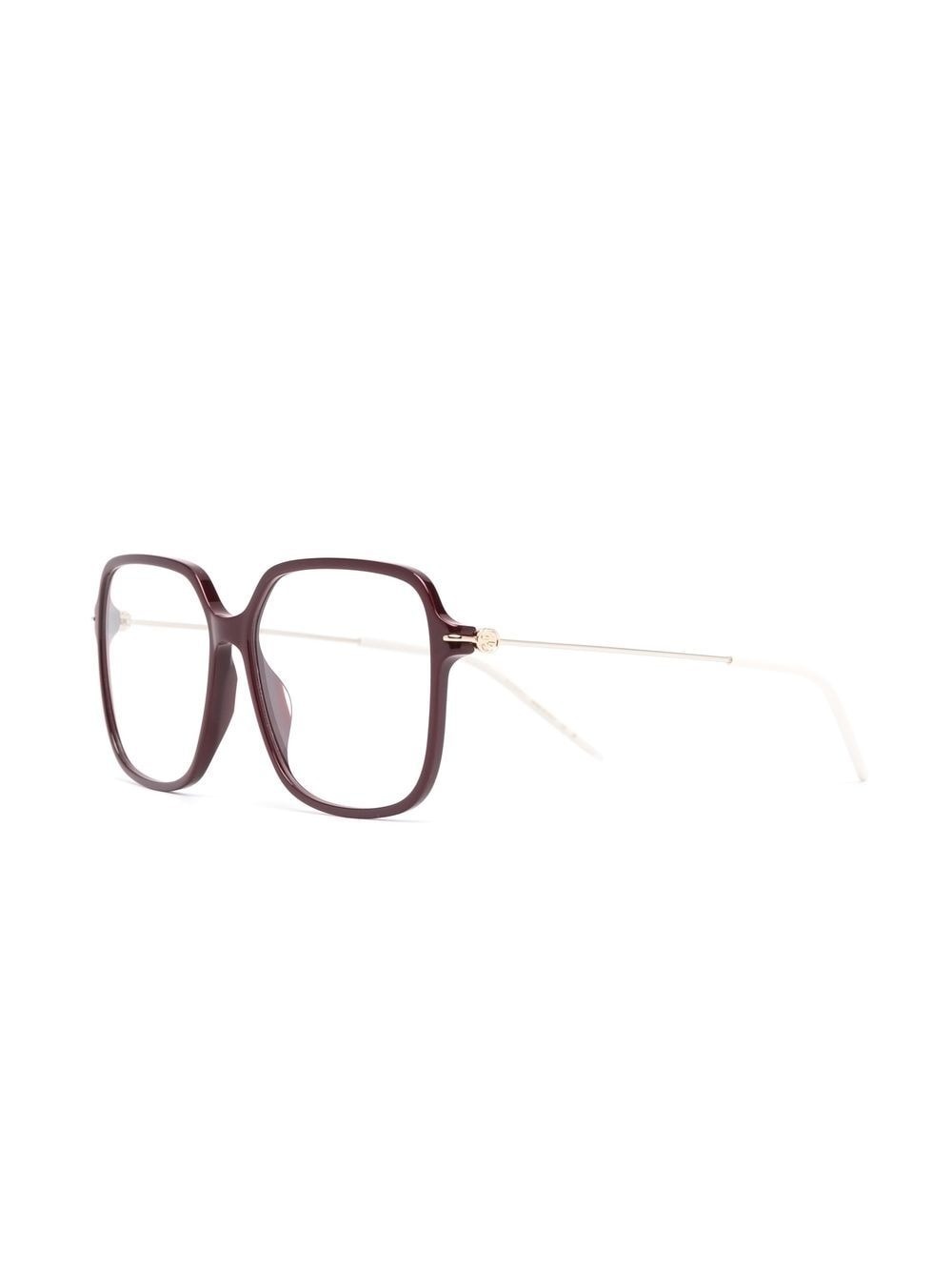 oversized-frame logo glasses - 2