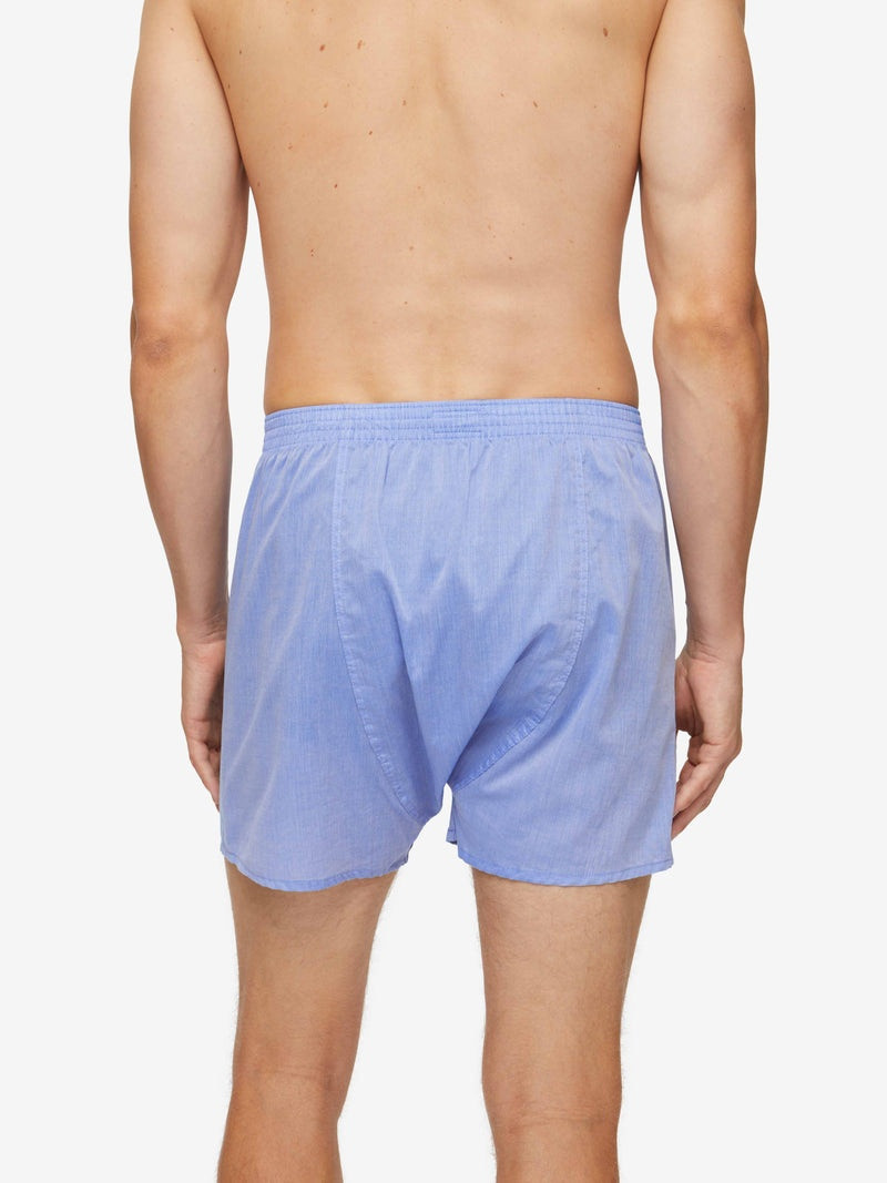 Men's Classic Fit Boxers Amalfi Cotton Batiste Blue 7