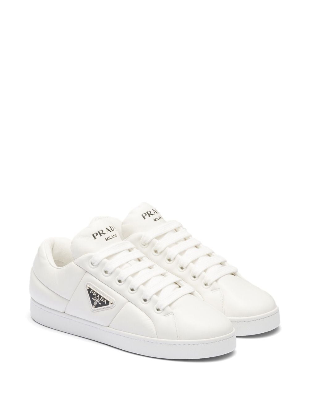 triangle-logo padded sneakers - 2