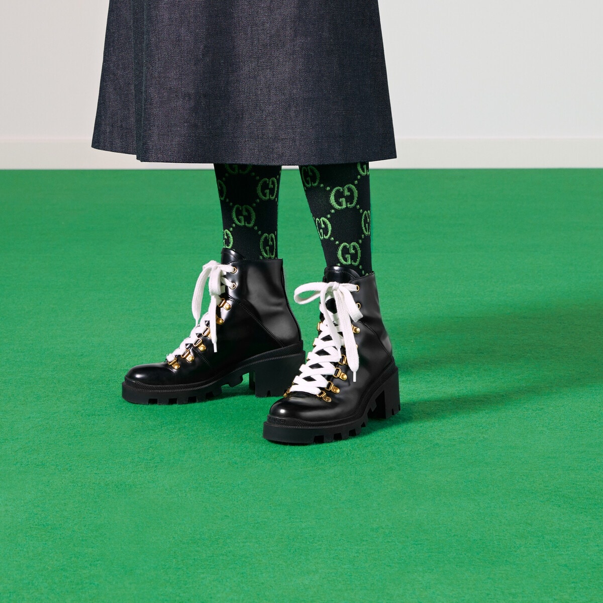 Leather ankle boot with Sylvie Web - 3