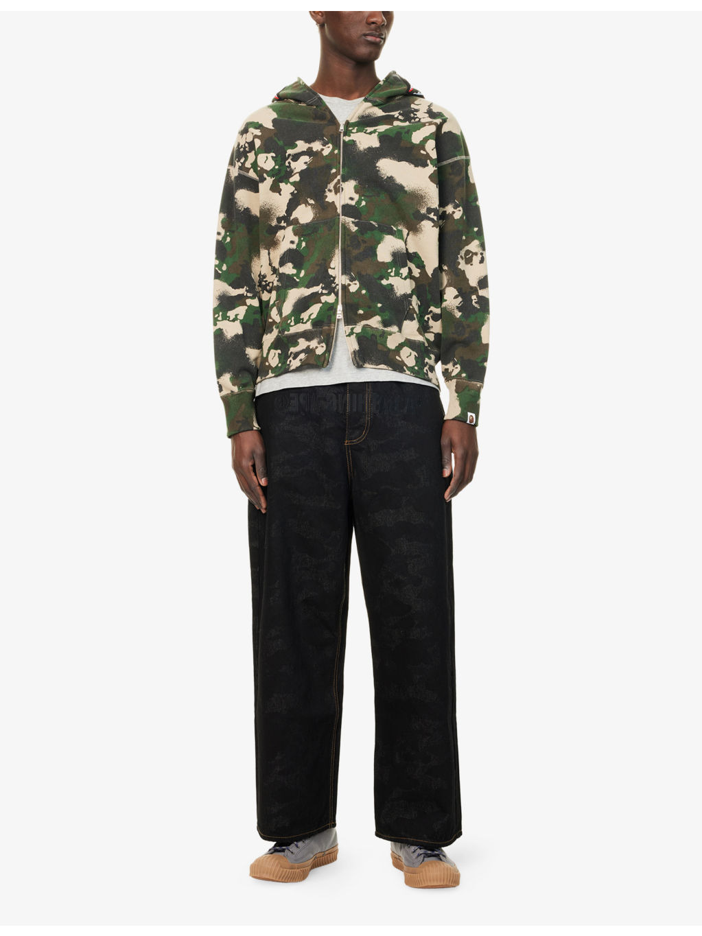 Camouflage Two-Slip-Pockets Relaxed-Fit Cotton-Jersey Hoody - 2