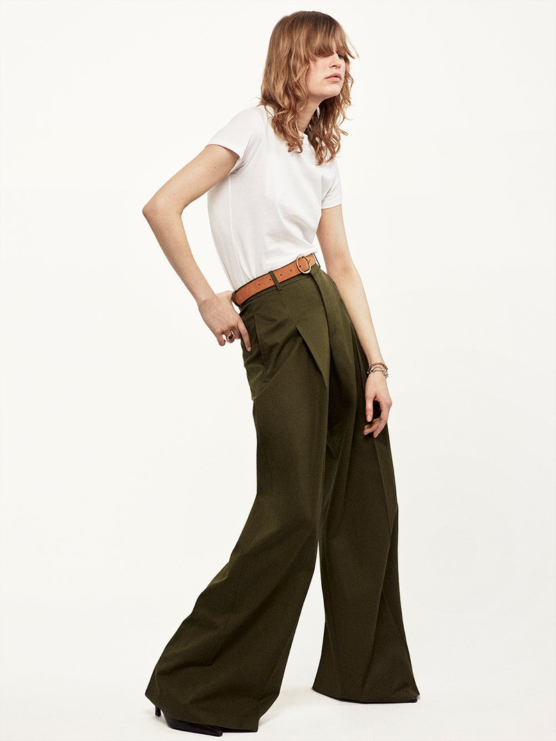 Pleated Wide Leg Pant in Surplus 2
