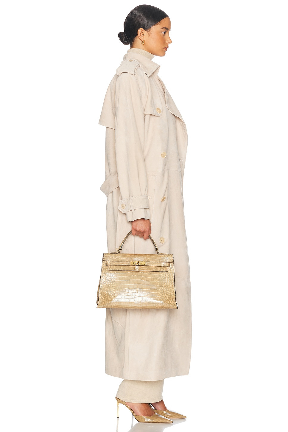 Suede Trench Coat - 5