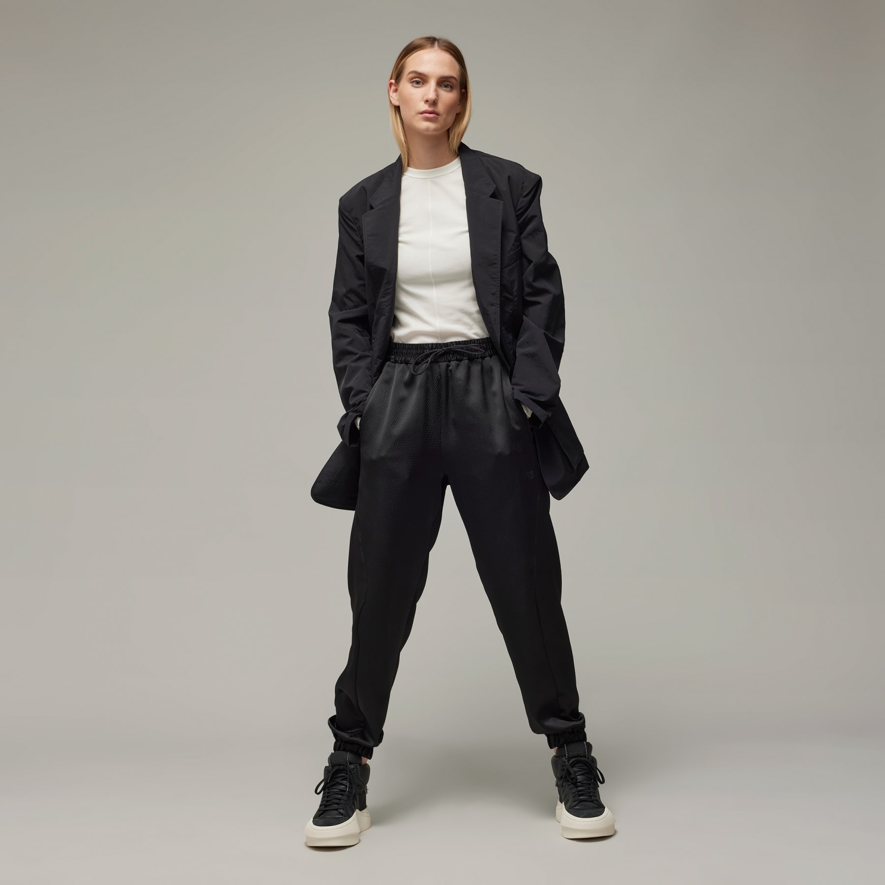 Y-3 Cuffed Tech Seersucker Pants - 5