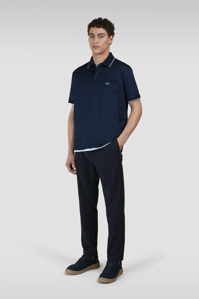 Paul & Shark SILVER T-SHIRT IN PERLÉ COTTON outlook