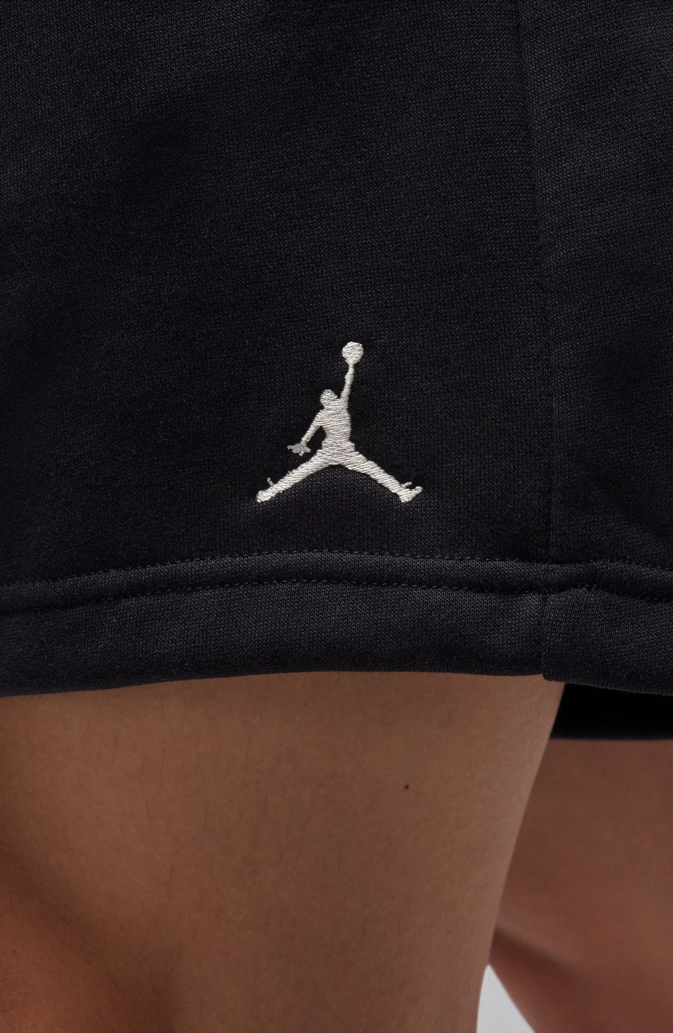 Jordan Collegiate Fleece Shorts in Black/Sail at Nordstrom - 4