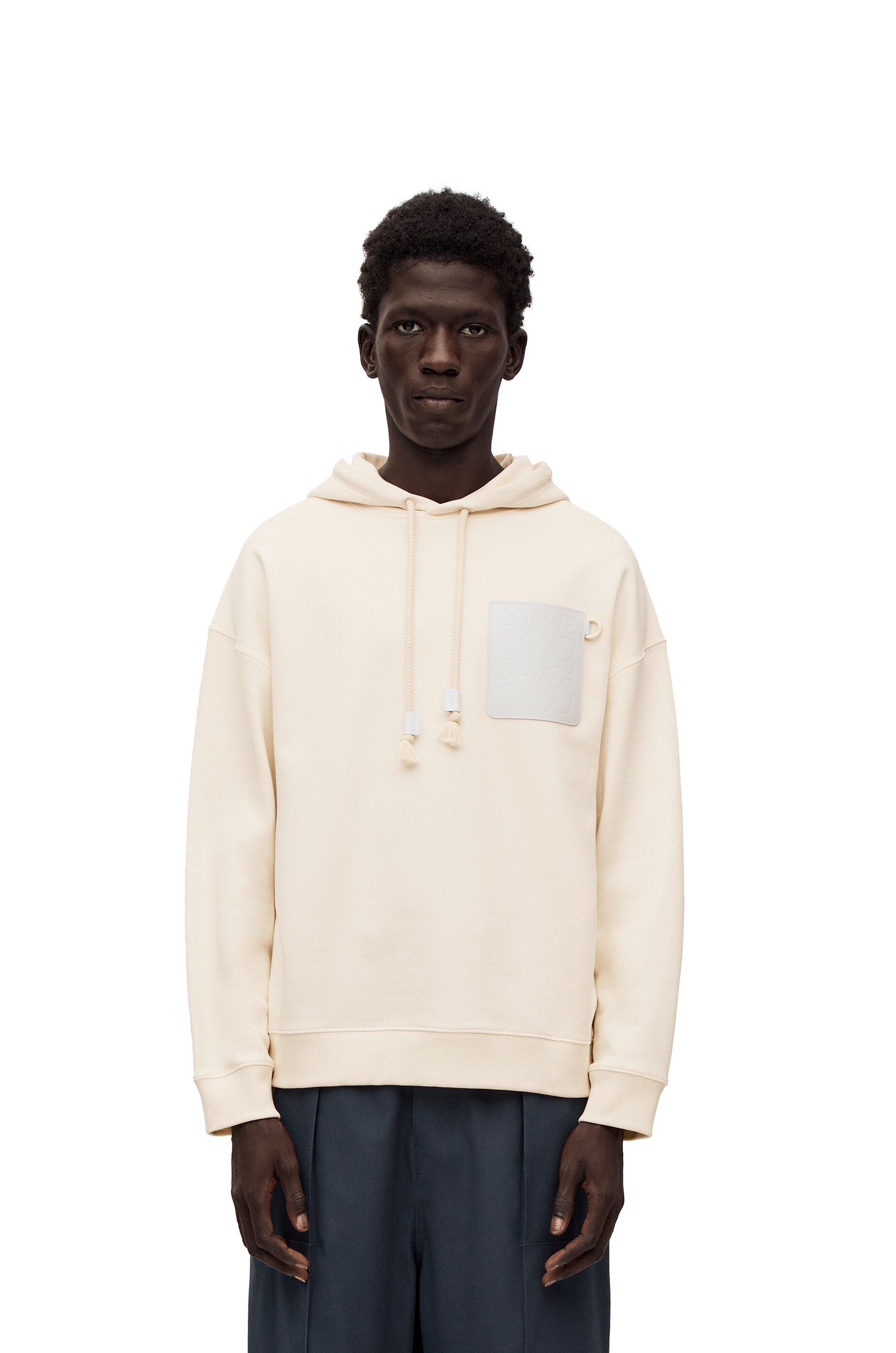 ロエベ Loewe Relaxed Fit Hoodie Relaxed fit hoodie in cotton Black - LOEWE