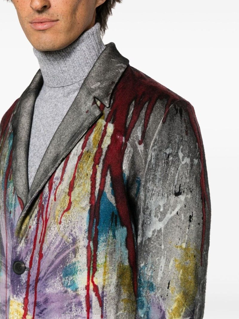 abstract-print single-breasted blazer 5