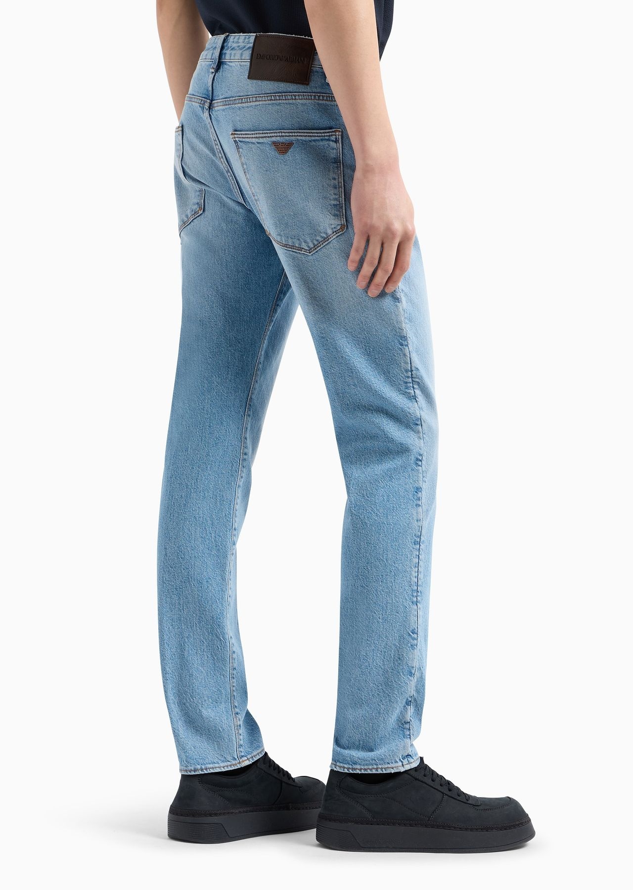 J06 Slim-fit, 12.2 oz stone-washed denim jeans with veining - 3