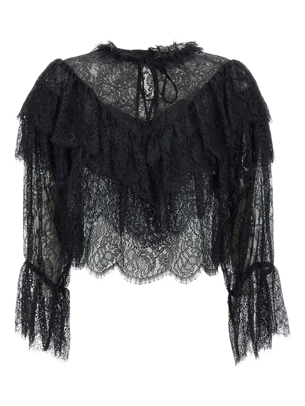 Faryn ruffled lace blouse - 1
