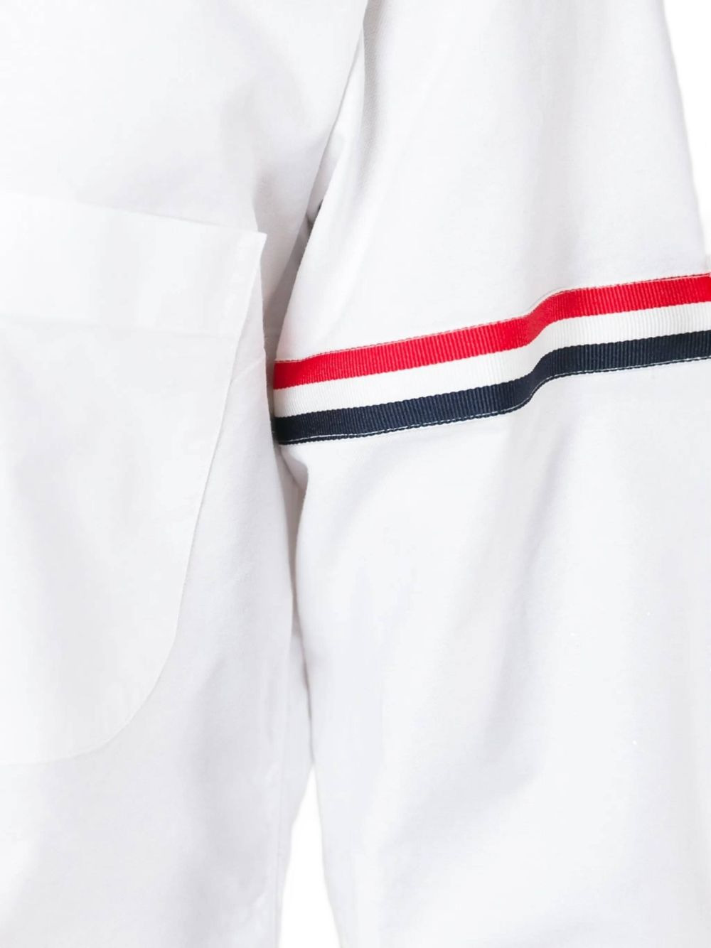 grosgrain-armband cotton shirt - 2