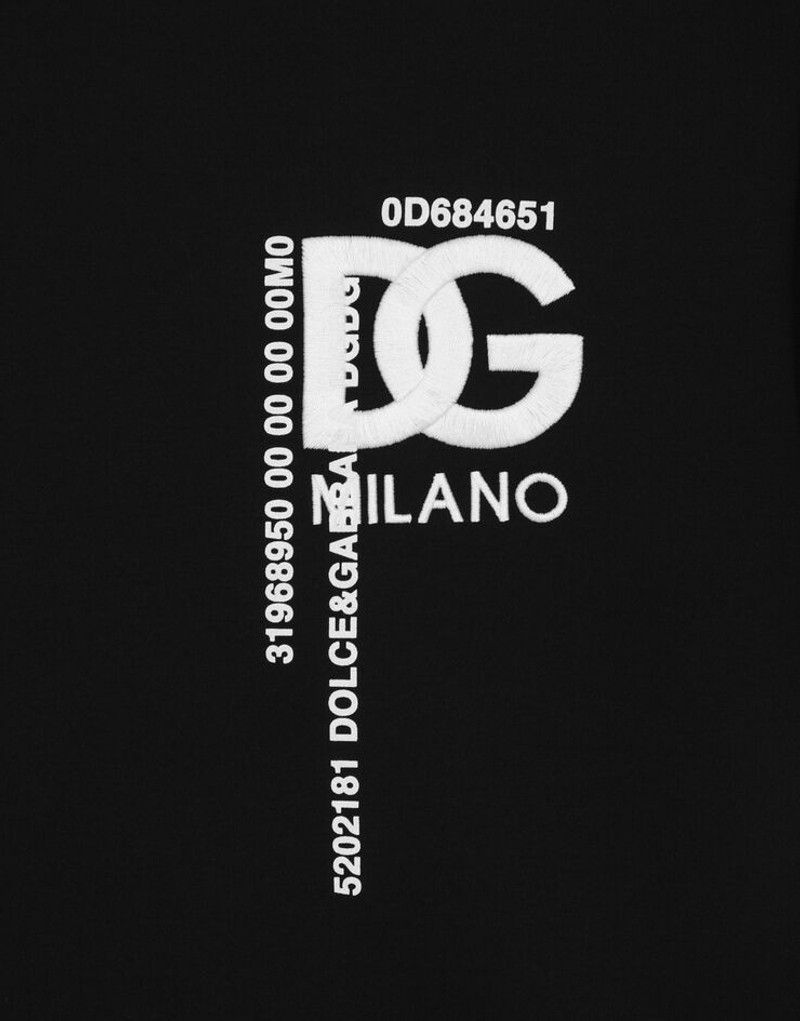 Cotton T-shirt with DG logo embroidery and print 3