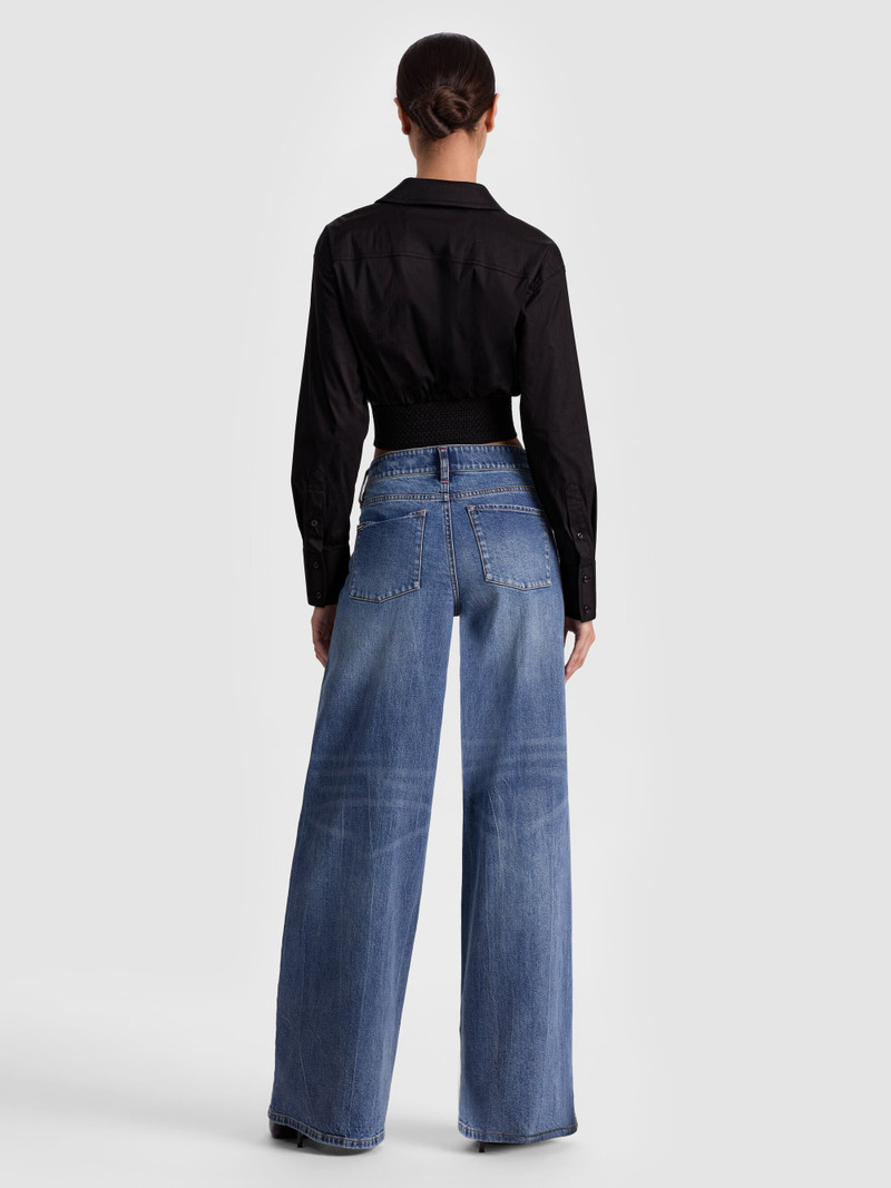 Alice + Olivia EDIE CORSET BUTTON DOWN outlook