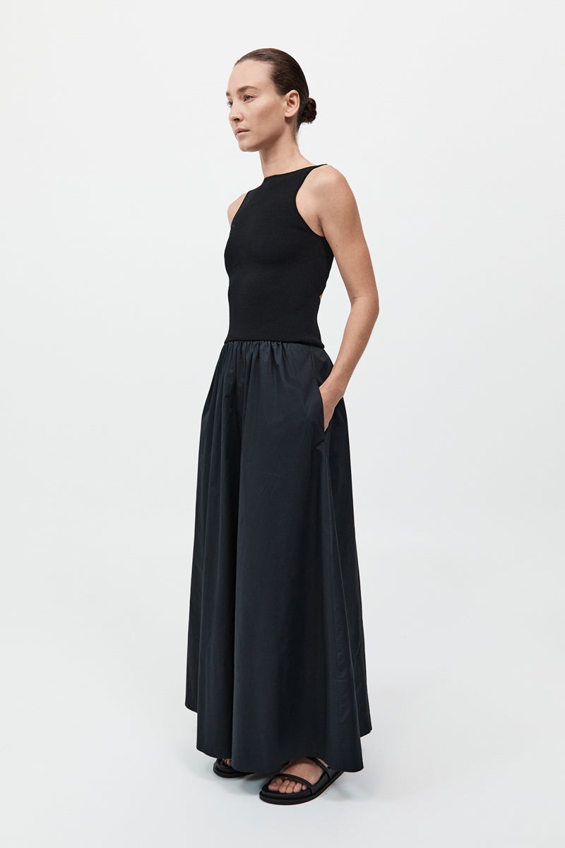 Bateau Cut Out Dress - Black - 3