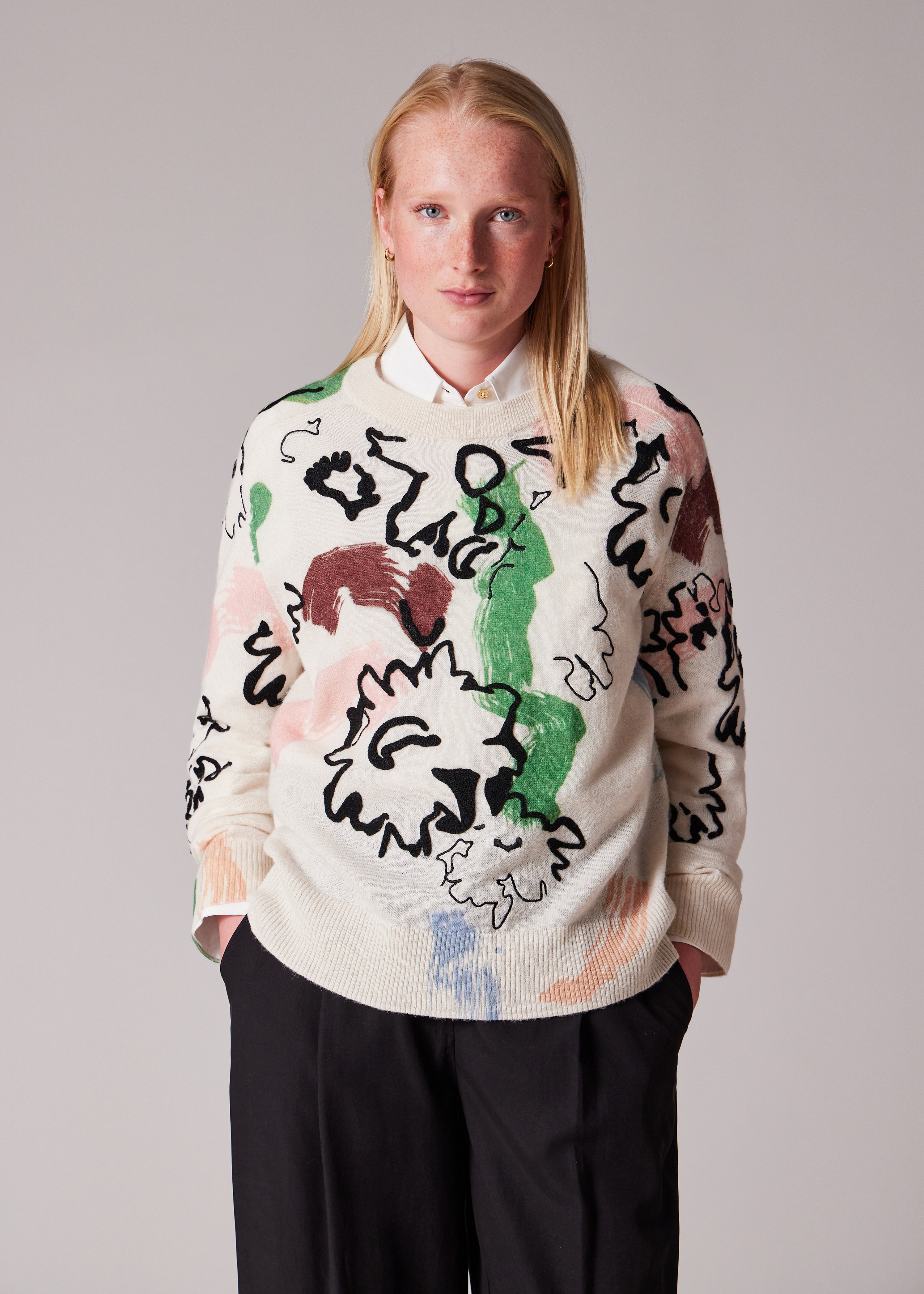 Women's Alpaca Wool-Blend 'Painters' Sweater - 4