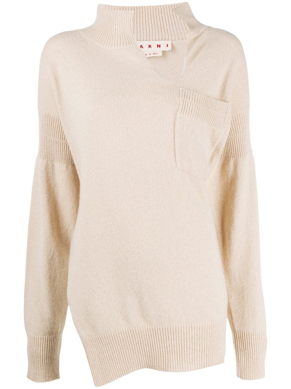 V-neck twisted jumper - 1