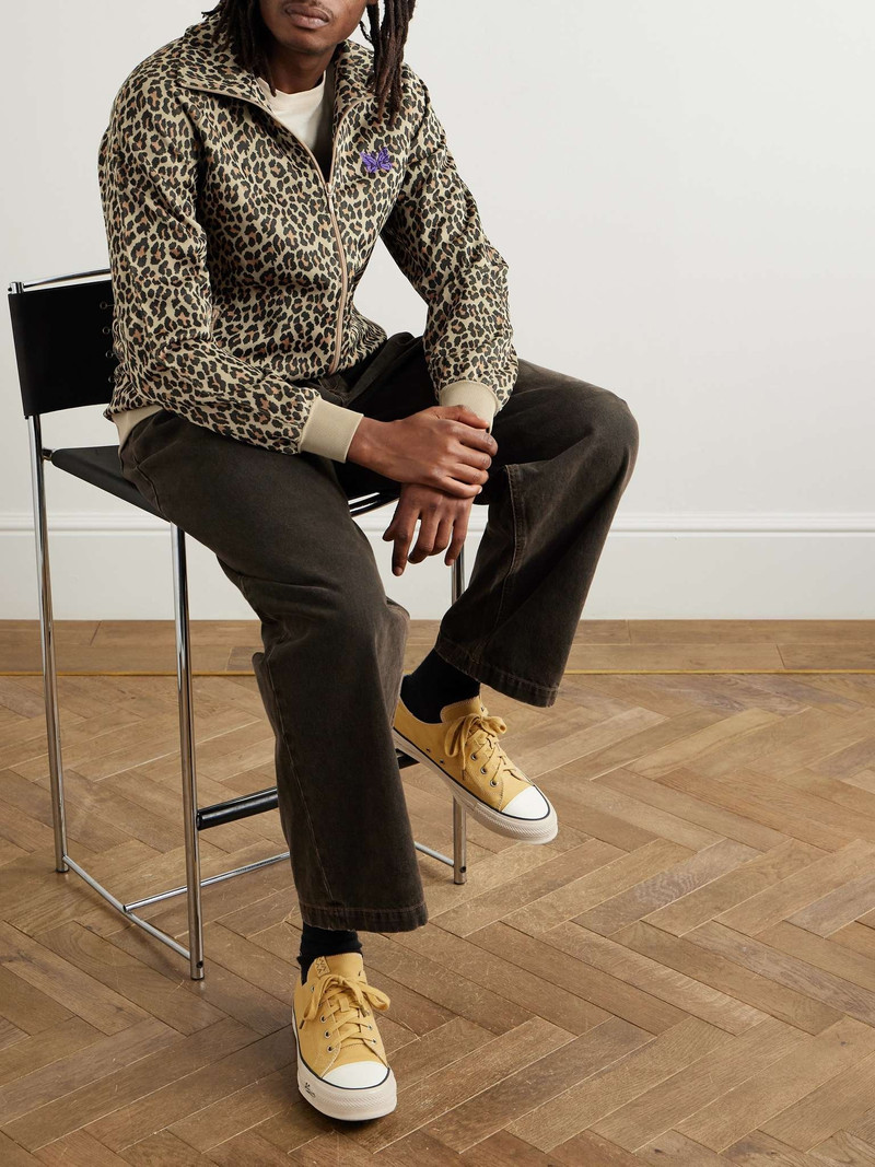 NEEDLES Logo-Embroidered Leopard-Print Jersey Track Jacket outlook