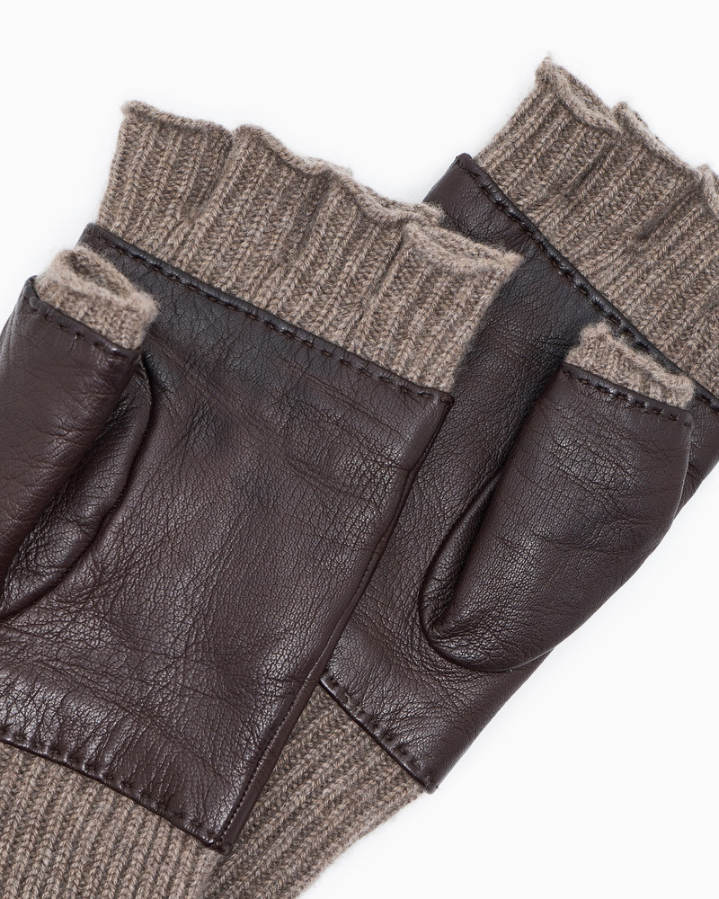 GIORGIO ARMANI CASHMERE AND NAPPA LEATHER GLOVES outlook