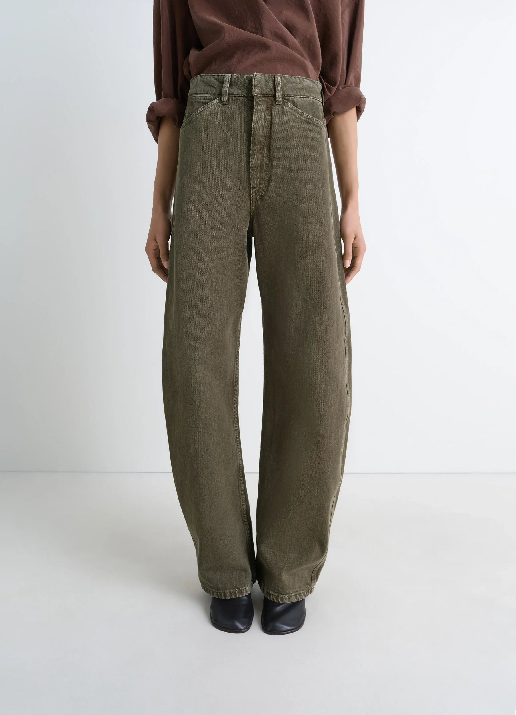 HIGH WAISTED CURVED PANTS - 3