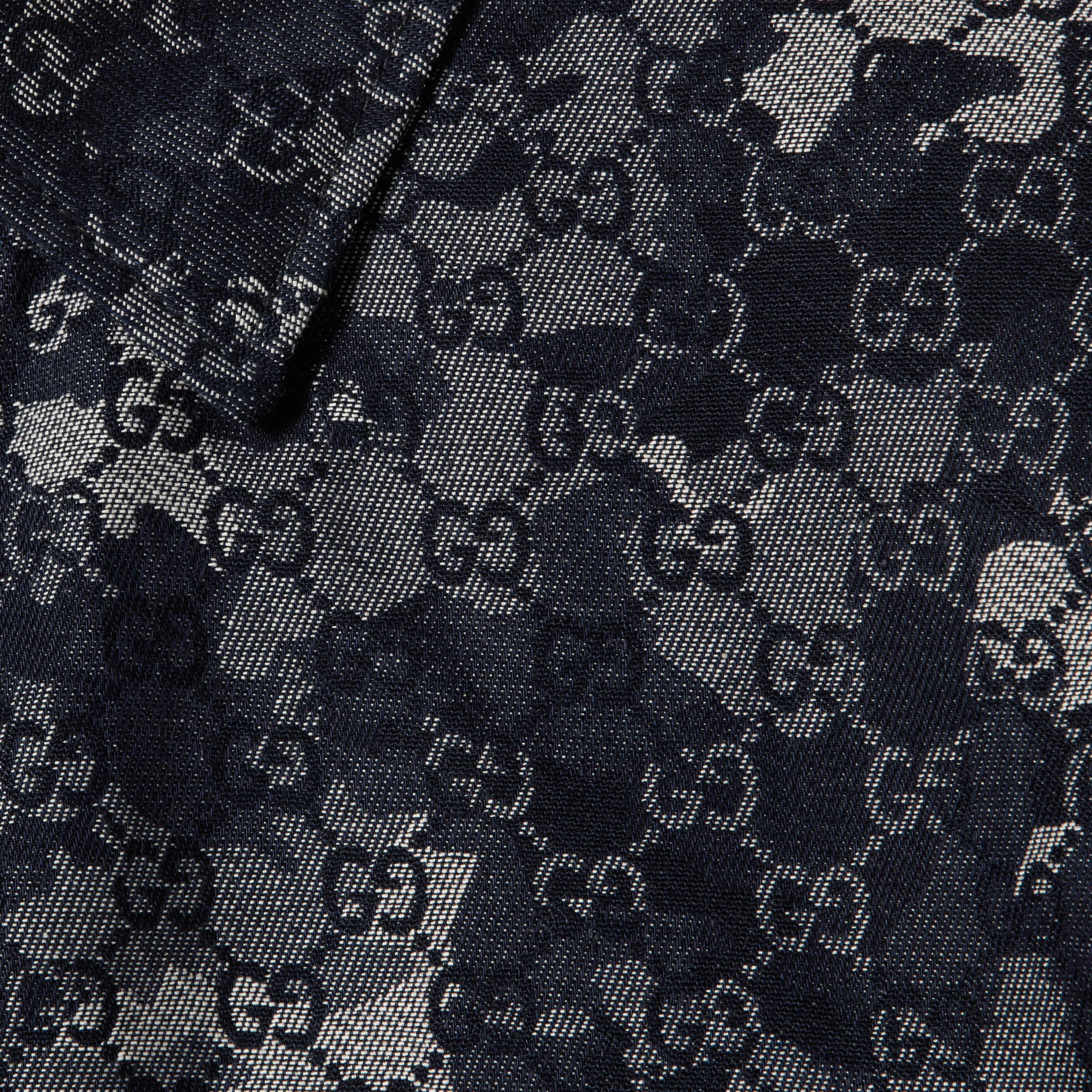 GG jacquard denim shirt - 6