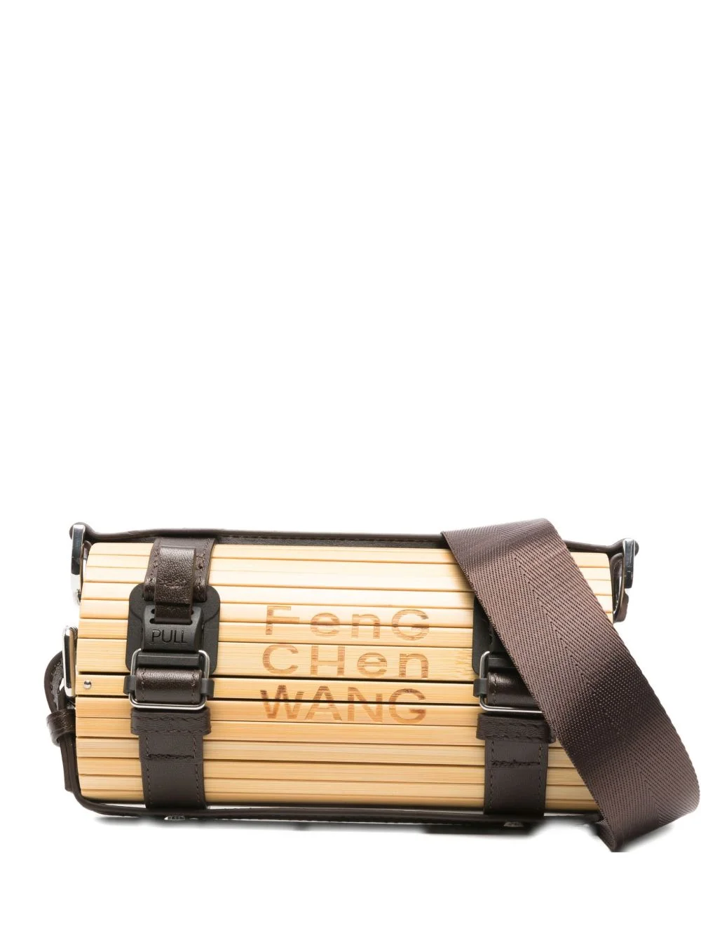 cylindrical bamboo shoulder bag - 1