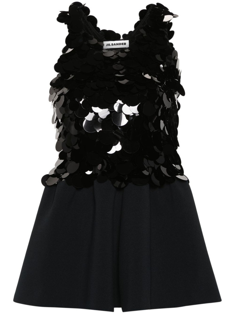 sequin-embellished knitted top 1