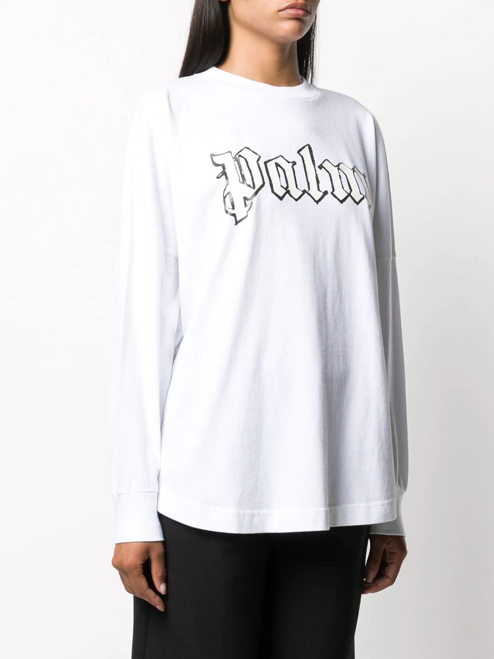 logo print long-sleeve T-shirt - 3