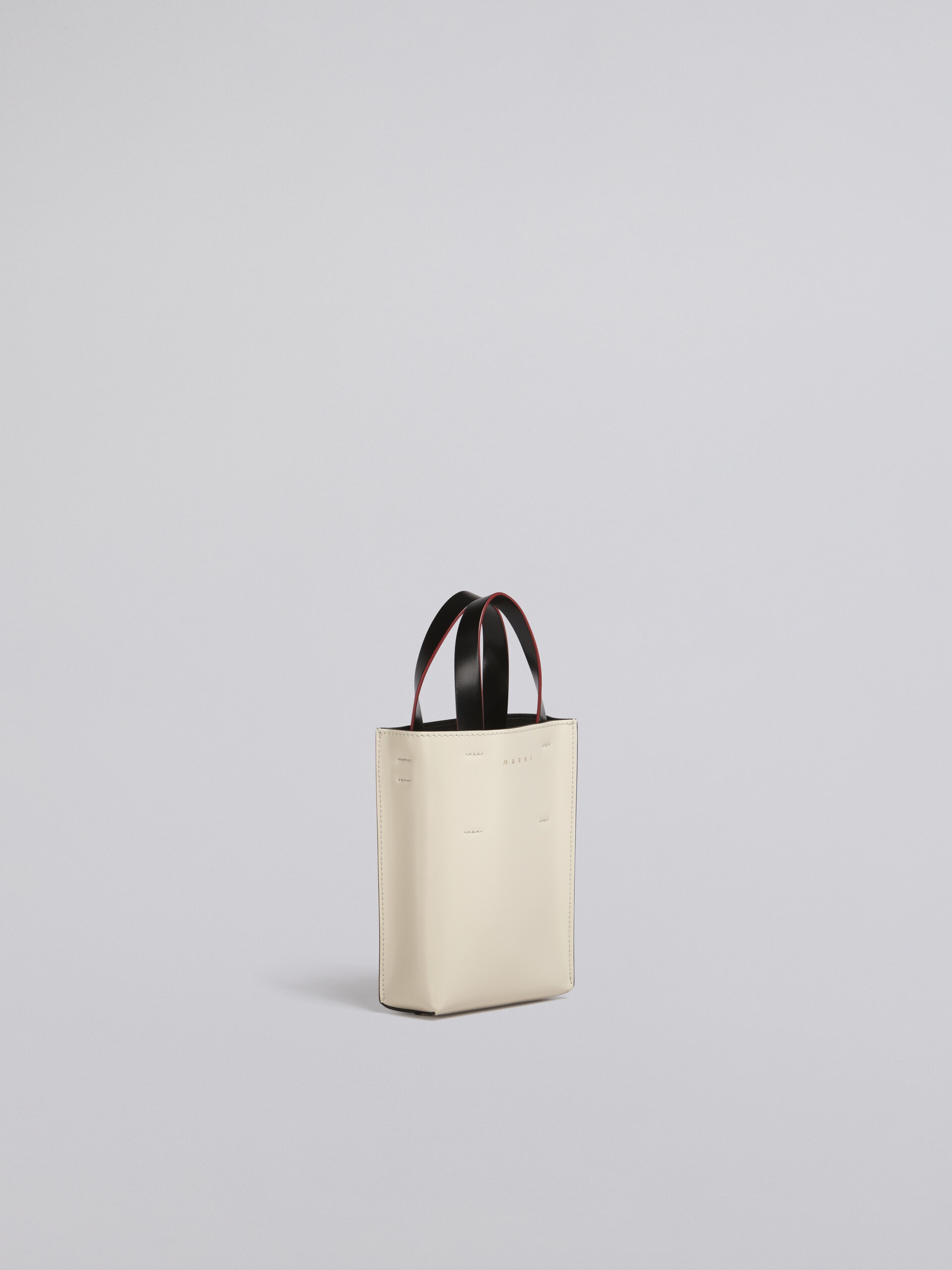 MUSEO NANO BAG IN BEIGE AND PINK SHINY LEATHER - 5